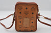 Authentic MCM Visetos Leather Vintage Shoulder Cross Body Bag Purse Brown 6481I