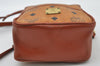 Authentic MCM Visetos Leather Vintage Shoulder Cross Body Bag Purse Brown 6481I