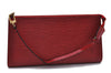 Authentic LOUIS VUITTON Epi Pochette Accessoires Pouch Red M52947 LV 6482C