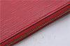 Authentic LOUIS VUITTON Epi Pochette Accessoires Pouch Red M52947 LV 6482C