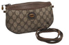 Authentic GUCCI Shoulder Cross Body Bag Purse GG PVC Leather Brown Junk 6482I