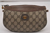 Authentic GUCCI Shoulder Cross Body Bag Purse GG PVC Leather Brown Junk 6482I