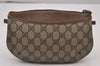 Authentic GUCCI Shoulder Cross Body Bag Purse GG PVC Leather Brown Junk 6482I