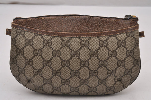 Authentic GUCCI Shoulder Cross Body Bag Purse GG PVC Leather Brown Junk 6482I