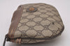 Authentic GUCCI Shoulder Cross Body Bag Purse GG PVC Leather Brown Junk 6482I