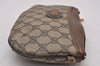 Authentic GUCCI Shoulder Cross Body Bag Purse GG PVC Leather Brown Junk 6482I