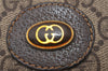 Authentic GUCCI Shoulder Cross Body Bag Purse GG PVC Leather Brown Junk 6482I