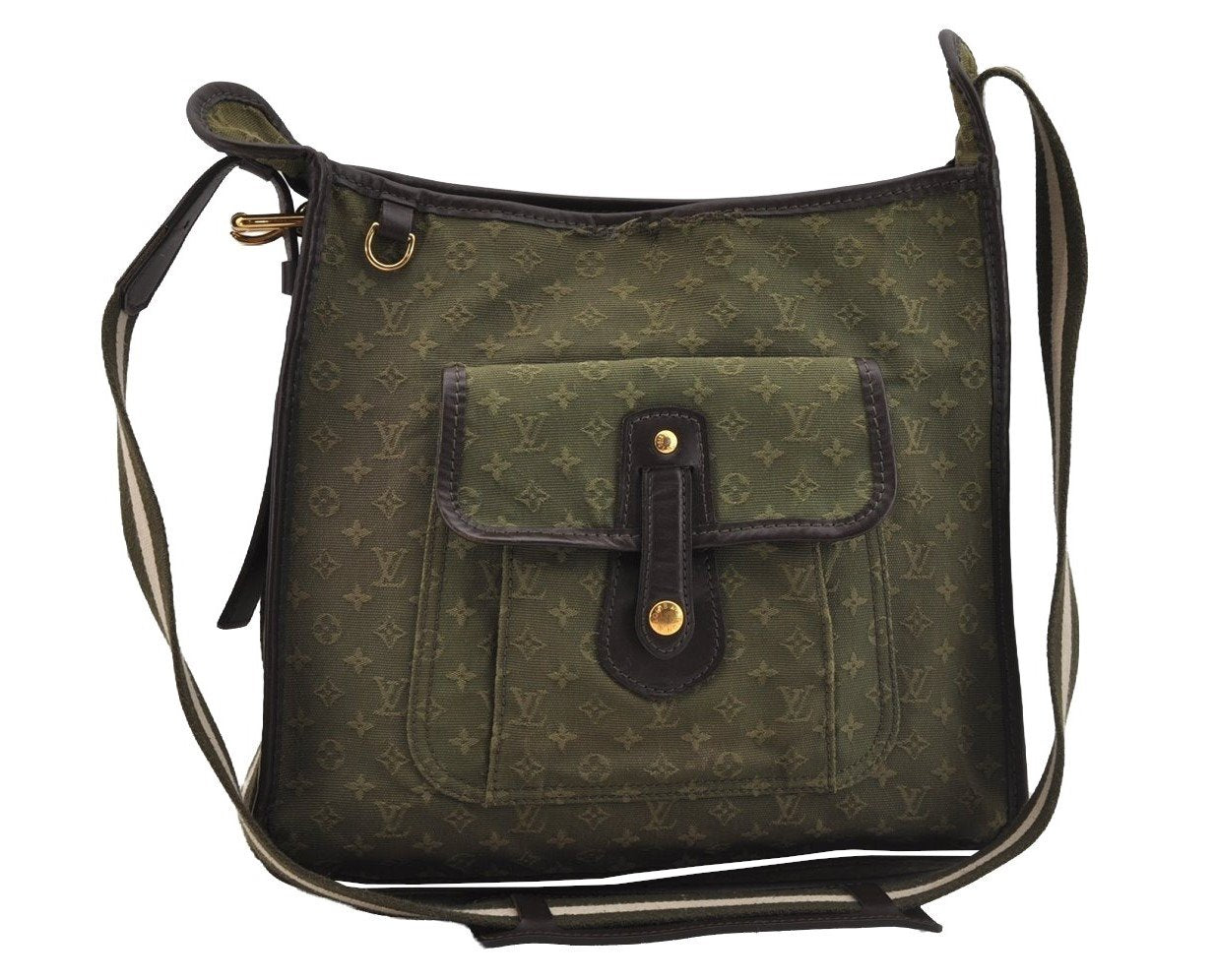 Authentic Louis Vuitton Monogram Mini Besace Mary Kate Shoulder Bag Green 6483I