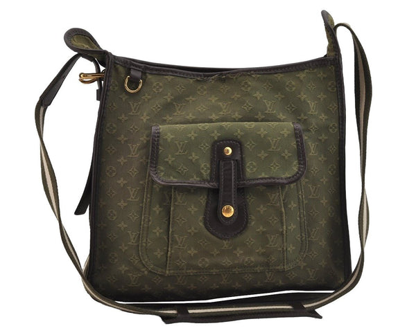 Authentic Louis Vuitton Monogram Mini Besace Mary Kate Shoulder Bag Green 6483I