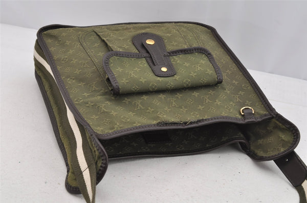 Authentic Louis Vuitton Monogram Mini Besace Mary Kate Shoulder Bag Green 6483I