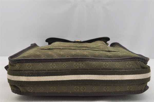 Authentic Louis Vuitton Monogram Mini Besace Mary Kate Shoulder Bag Green 6483I