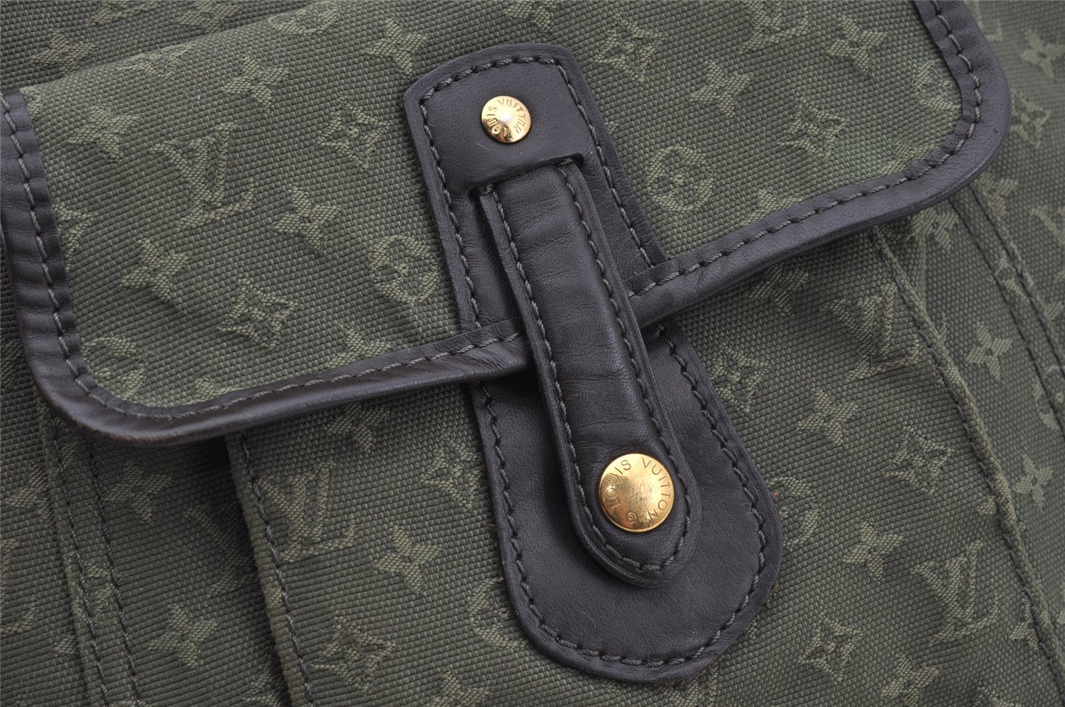 Authentic Louis Vuitton Monogram Mini Besace Mary Kate Shoulder Bag Green 6483I