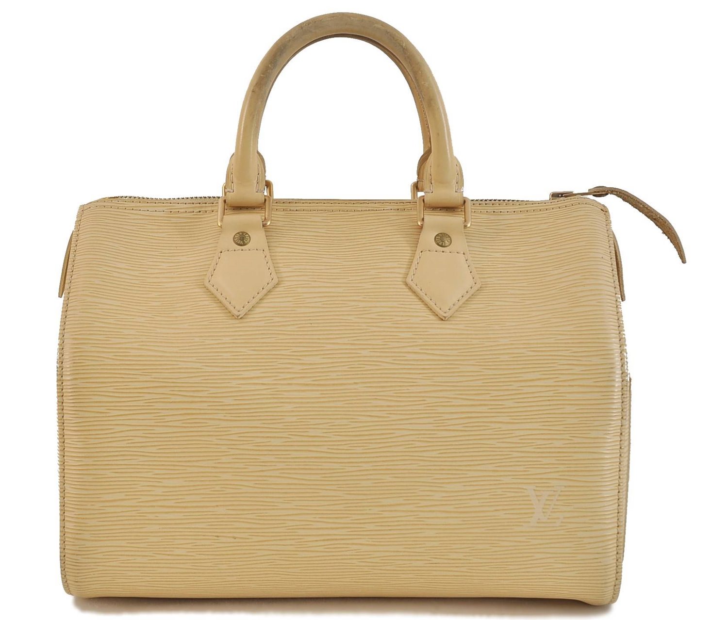 Authentic LOUIS VUITTON Epi Speedy 25 Hand Bag Beige Cream M4301A LV 6485C