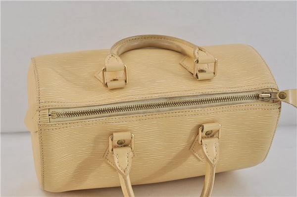 Authentic LOUIS VUITTON Epi Speedy 25 Hand Bag Beige Cream M4301A LV 6485C