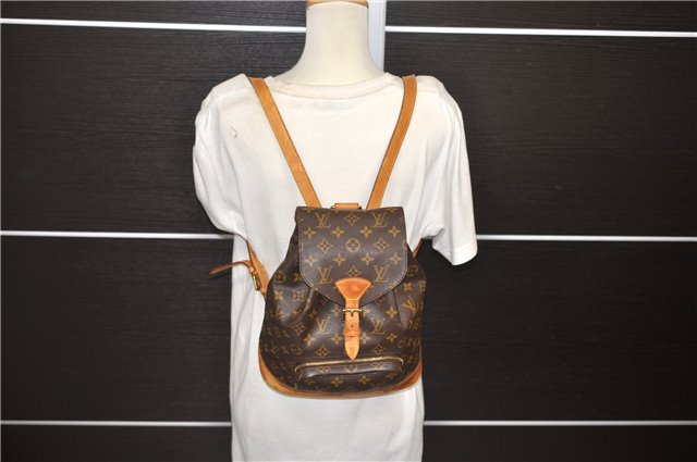 Authentic Louis Vuitton Monogram Montsouris MM Backpack M51136 LV 6486D