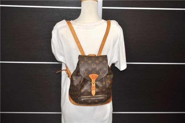 Authentic Louis Vuitton Monogram Montsouris MM Backpack M51136 LV 6486D