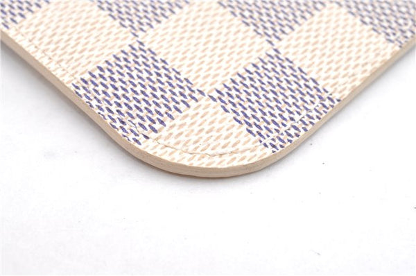 Authentic Louis Vuitton Damier Azur Neverfull Pouch Purse Clutch LV 6486F