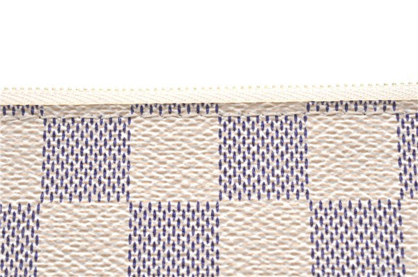 Authentic Louis Vuitton Damier Azur Neverfull Pouch Purse Clutch LV 6486F