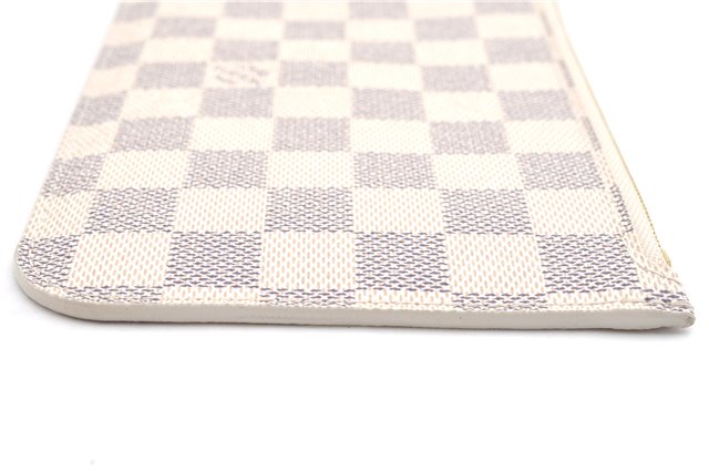 Authentic Louis Vuitton Damier Azur Neverfull Pouch Purse Clutch LV 6487F