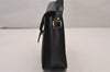 Authentic YVES SAINT LAURENT Shoulder Bag Purse Leather Black 6489I