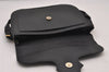 Authentic YVES SAINT LAURENT Shoulder Bag Purse Leather Black 6489I