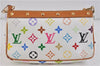 LOUIS VUITTON Monogram Multicolor Pochette Accessoires Pouch M92649 White 6494C