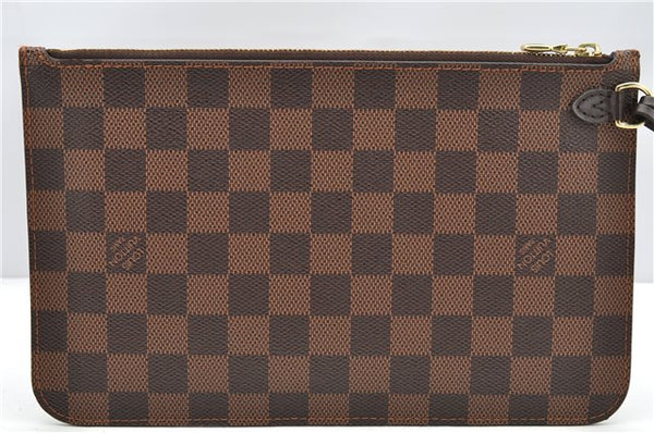 Authentic Louis Vuitton Damier Neverfull Pouch Purse Clutch Bag LV 6497F