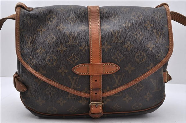 Auth Louis Vuitton Monogram Saumur 30 Shoulder Cross Body Bag M42256 LV 6498D