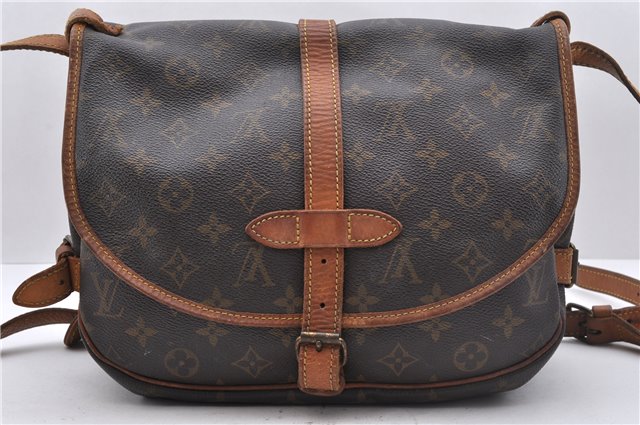 Auth Louis Vuitton Monogram Saumur 30 Shoulder Cross Body Bag M42256 LV 6498D
