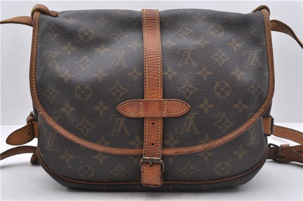 Auth Louis Vuitton Monogram Saumur 30 Shoulder Cross Body Bag M42256 LV 6498D