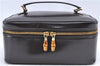 Authentic GUCCI Bamboo Vanity Hand Bag Cosmetic Purse Leather Brown 6500B