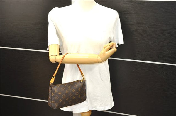 Authentic Louis Vuitton Monogram Pochette Accessoires Pouch M51980 LV 6500D