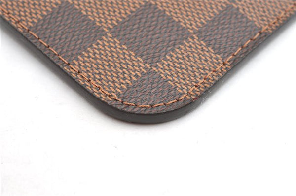 Auth Louis Vuitton Damier Neverfull Pouch Purse Clutch Rose Ballerine Pink 6500F