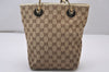 Authentic GUCCI Eclipse Shoulder Tote Bag GG Canvas Leather 120840 Brown 6502I