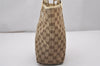 Authentic GUCCI Eclipse Shoulder Tote Bag GG Canvas Leather 120840 Brown 6502I