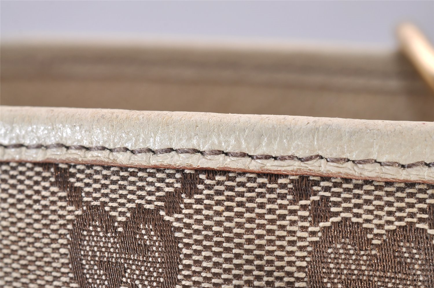 Authentic GUCCI Eclipse Shoulder Tote Bag GG Canvas Leather 120840 Brown 6502I