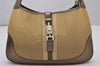 Auth GUCCI Sherry Line Jackie Shoulder Bag Canvas Leather 0013306 Gold 6503I