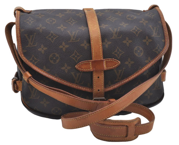Auth Louis Vuitton Monogram Saumur 30 Shoulder Cross Body Bag M42256 LV 6504D