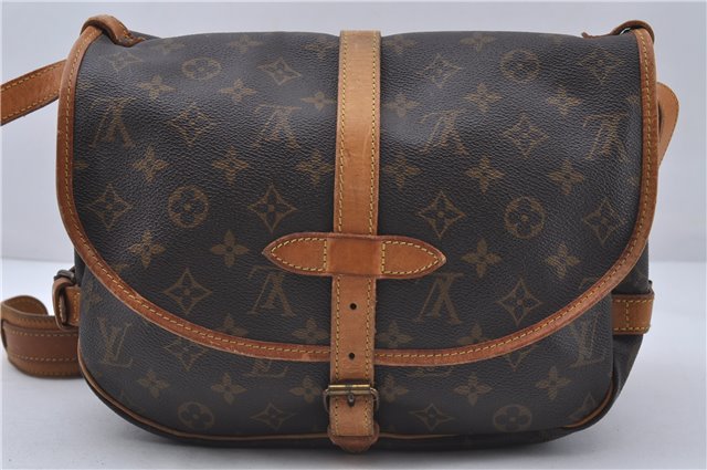 Auth Louis Vuitton Monogram Saumur 30 Shoulder Cross Body Bag M42256 LV 6504D