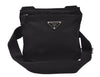 Authentic PRADA Nylon Tessuto Leather Shoulder Cross Body Bag Purse Black 6504I