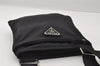 Authentic PRADA Nylon Tessuto Leather Shoulder Cross Body Bag Purse Black 6504I