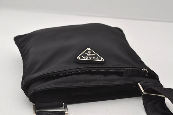 Authentic PRADA Nylon Tessuto Leather Shoulder Cross Body Bag Purse Black 6504I