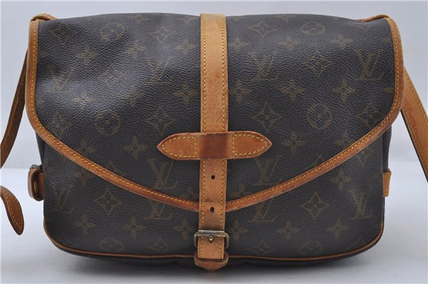 Auth Louis Vuitton Monogram Saumur 30 Shoulder Cross Body Bag M42256 LV 6505D
