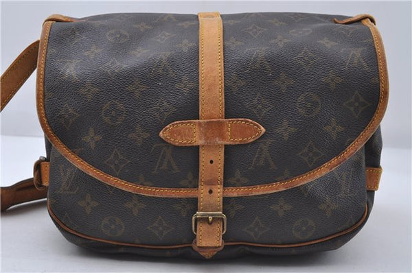 Auth Louis Vuitton Monogram Saumur 30 Shoulder Cross Body Bag M42256 LV 6505D