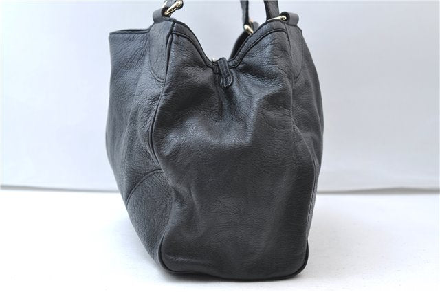 Authentic GUCCI Guccissima GG Leather Shoulder Tote Bag 223972 Black 6505E