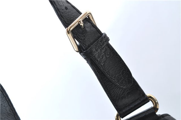 Authentic GUCCI Guccissima GG Leather Shoulder Tote Bag 223972 Black 6505E