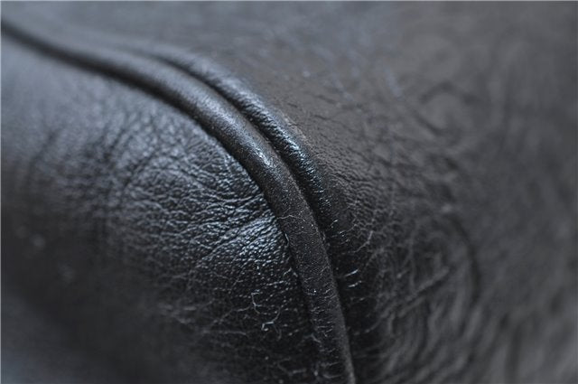 Authentic GUCCI Guccissima GG Leather Shoulder Tote Bag 223972 Black 6505E