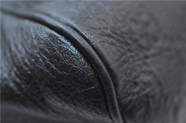 Authentic GUCCI Guccissima GG Leather Shoulder Tote Bag 223972 Black 6505E