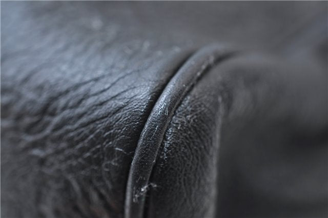 Authentic GUCCI Guccissima GG Leather Shoulder Tote Bag 223972 Black 6505E