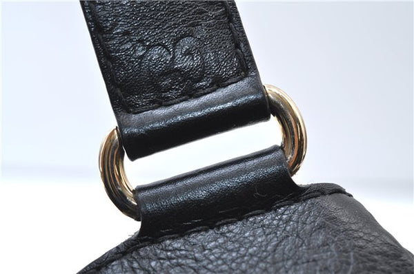 Authentic GUCCI Guccissima GG Leather Shoulder Tote Bag 223972 Black 6505E